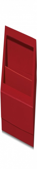 Stülpdeckelschachtel Eleganz Rot mit Folienfenster für 2 Flaschen