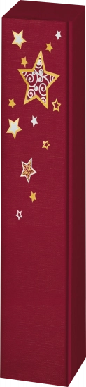 Präsentkarton LINO Sternentraum rot für 1 Flasche